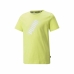 Camisola de Manga Curta Infantil Puma Power Logo Amarelo