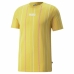 Vīriešu Krekls ar Īsām Piedurknēm Puma Modern Basics Stripe M Dzeltens