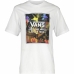 Kinder-T-Shirt met Korte Mouwen Vans Flowers Wit