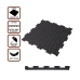 Dalles en mousse EVA Black & Decker Noir Feuille de Mousse 40 x 40 cm (6 Pièces)