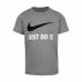 Maglia a Maniche Corte per Bambini Nike NKB Swoosh Grigio scuro