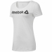 Camisola de Manga Curta Mulher Reebok Scoop Neck Branco