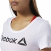 Camisola de Manga Curta Mulher Reebok Scoop Neck Branco