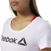Koszulka z krótkim rękawem Damska Reebok Scoop Neck Biały