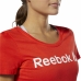 Koszulka z krótkim rękawem Damska Reebok Scoop Neck Czerwony