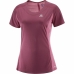 Dames-T-Shirt met Korte Mouwen Salomon Agile Donkerrood