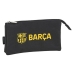 Portatodo Triple F.C. Barcelona Negro 22 x 12 x 3 cm