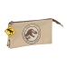 Dreifaches Mehrzweck-Etui Jurassic World Dominion Braun 22 x 12 x 3 cm