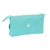 Trousse Fourre-Tout Triple Benetton Letter Vert 22 x 12 x 3 cm