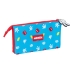 Trousse Fourre-Tout Triple Mickey Mouse Fantastic Bleu Rouge 22 x 12 x 3 cm