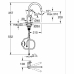 Egykarú Csap Grohe StartLoop C-forma Sárgaréz