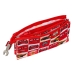 Dreifaches Mehrzweck-Etui Cars Let's Race Weiß Rot 22 x 12 x 3 cm