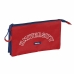 Dreifaches Mehrzweck-Etui Safta University Rot Marineblau 22 x 12 x 3 cm