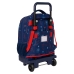 Mochila Escolar com Rodas Spider-Man Neon Azul Marinho 33 x 45 x 22 cm