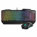 Teclado e Rato para Vídeojogos Krom Krusher RGB Preto