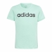 Krekls ar Īsām Piedurknēm Bērniem Adidas Linear Logo Zaļš Aquamarine