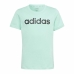 Kurzarm-T-Shirt für Kinder Adidas Linear Logo grün Aquamarin