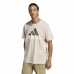 Camiseta de Manga Corta Hombre Adidas Essentials Beige