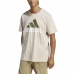 Camiseta de Manga Corta Hombre Adidas Essentials Beige