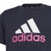 Koszulka z krótkim rękawem dla dzieci Adidas Essentials Ciemnoniebieski