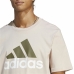 Camiseta de Manga Corta Hombre Adidas Essentials Beige