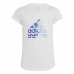 T-Shirt met Korte Mouwen voor kinderen Adidas Graphic Wit