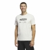 Heren-T-Shirt met Korte Mouwen Adidas Lounge Wit