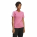 Camisola de Manga Curta Mulher Adidas 3 stripes Cor de Rosa