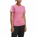 Camisola de Manga Curta Mulher Adidas 3 stripes Cor de Rosa