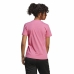 Camisola de Manga Curta Mulher Adidas 3 stripes Cor de Rosa