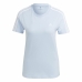 Kortærmet T-shirt til Kvinder Adidas 3 stripes Lyseblå