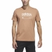 Heren-T-Shirt met Korte Mouwen Adidas Lounge Bruin