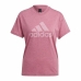 Camisola de Manga Curta Mulher Adidas Winrs 3.0 Rosa Claro