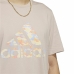 Heren-T-Shirt met Korte Mouwen Adidas Beige Camouflage