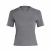 Dames-T-Shirt met Korte Mouwen Adidas 3 stripes Essentials Lichtgrijs