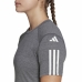 Camiseta de Manga Corta Mujer Adidas 3 stripes Essentials Gris claro