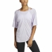Moteriški marškinėliai su trumpomis rankovėmis Adidas Studio Oversized Alyvinė