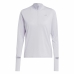 Camisola de Manga Comprida de Mulher Adidas Fast 1/2 Zip Lilás Lavanda