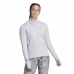 Kvinde Langærmet T-Shirt Adidas Fast 1/2 Zip Syren Lavendel