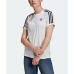 Camisola de Manga Curta Mulher Adidas 3 stripes Branco