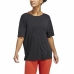 Dames-T-Shirt met Korte Mouwen Adidas Studio Oversized Zwart