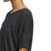 Dames-T-Shirt met Korte Mouwen Adidas Studio Oversized Zwart