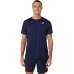 Heren-T-Shirt met Korte Mouwen Asics Court Marineblauw Tennis