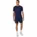 Heren-T-Shirt met Korte Mouwen Asics Court Marineblauw Tennis