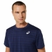 Heren-T-Shirt met Korte Mouwen Asics Court Marineblauw Tennis