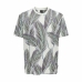 Heren-T-Shirt met Korte Mouwen Only & Sons Onskobe Reg Banana Leaf Blauw Wit