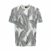 Vyriški marškinėliai su trumpomis rankovėmis Only & Sons Onskobe Reg Banana Leaf Mėlyna Balta