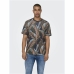 Camiseta de Manga Corta Hombre Only & Sons Onskobe Reg Banana Leaf Negro