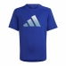 Camiseta de Manga Corta Infantil Adidas Icons Aeroready Azul