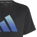 T-Shirt met Korte Mouwen voor kinderen Adidas Icons Zwart